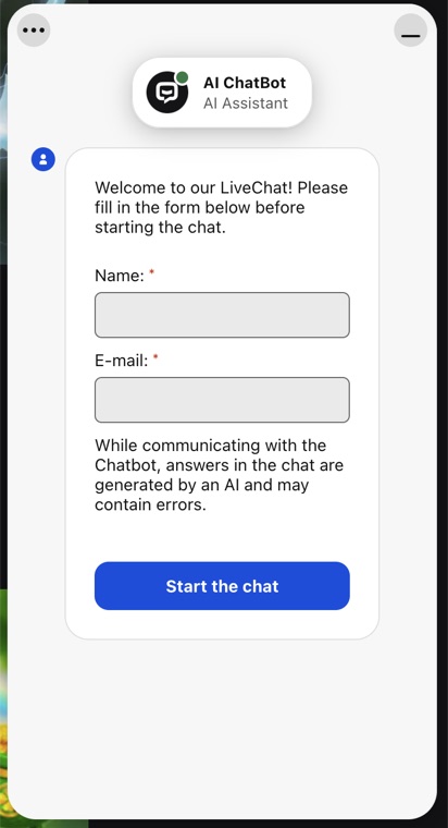 Live chat